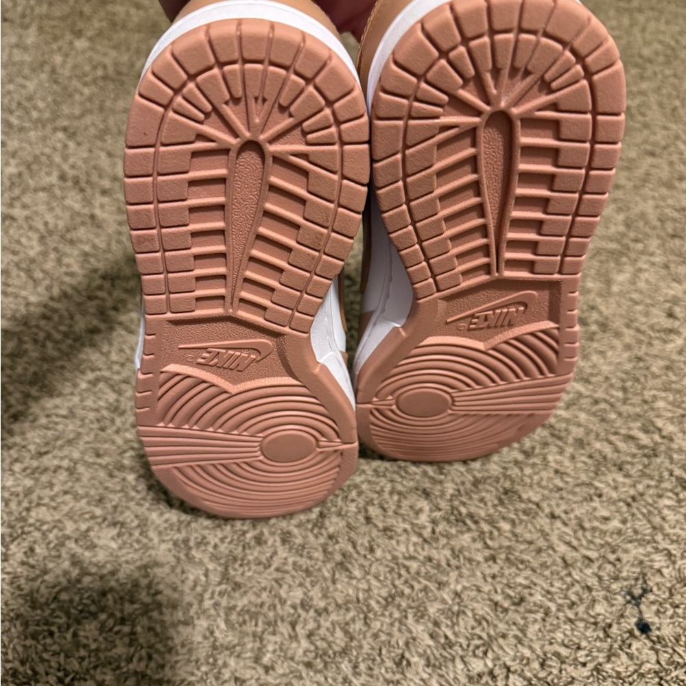 Nike White and Tan Athletic Shoes - Picture 3 of 4